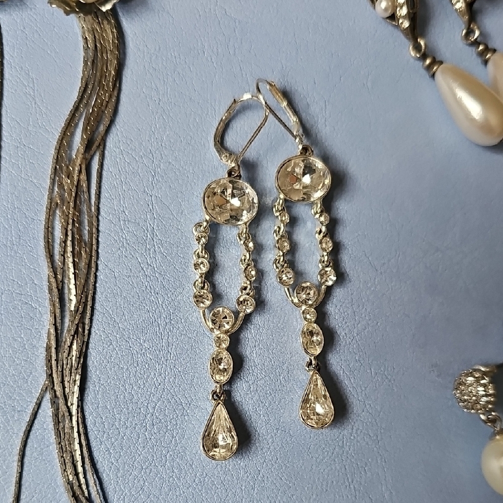 Bundle - Elegant Silver And Black Dangle Earrings… - image 5